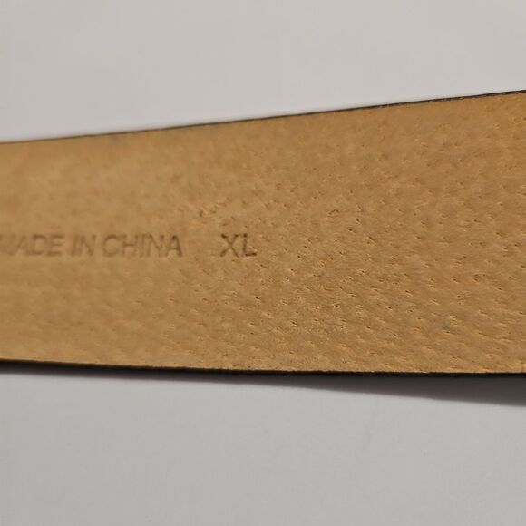 ✨️Ellen Tracy Brown Leather Belt XL WAIST 34"-42" Like New - Picture 4 of 8